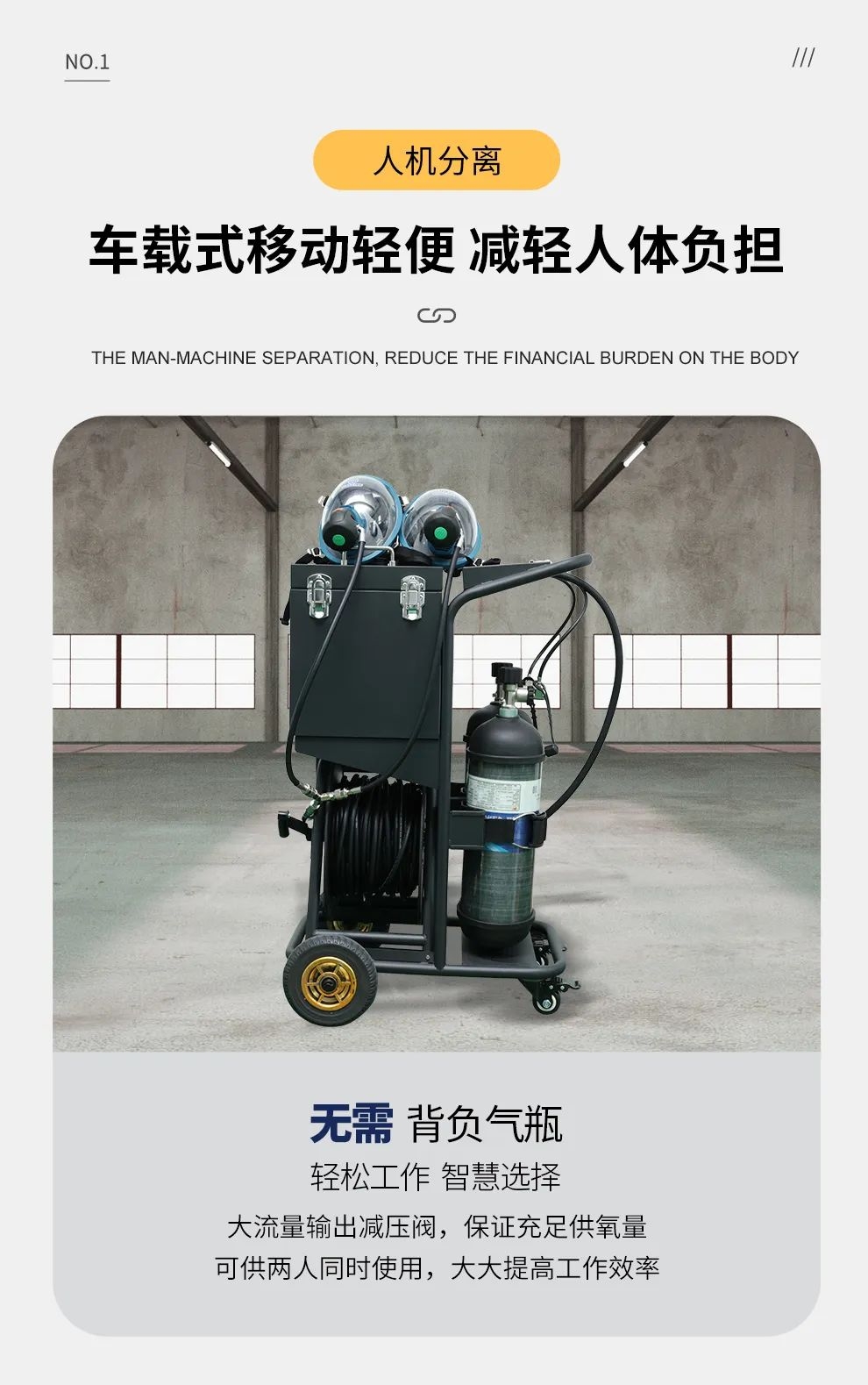 品質(zhì)升級 | HG-CHZK2、A 6.8L兩瓶高壓送風(fēng)式長管呼吸器，為安全、舒適而生