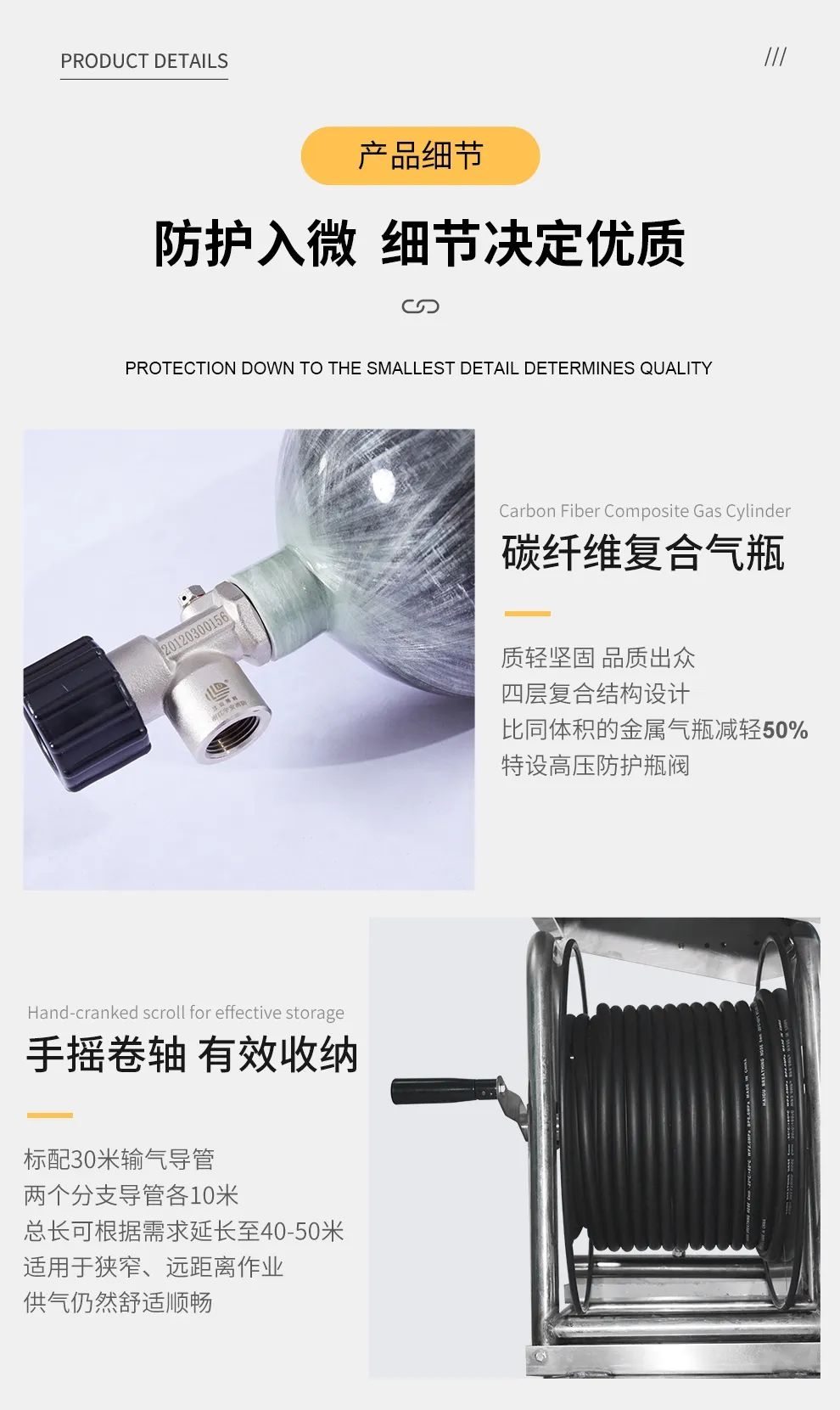 品質(zhì)升級 | HG-CHZK2、A 6.8L兩瓶高壓送風(fēng)式長管呼吸器，為安全、舒適而生