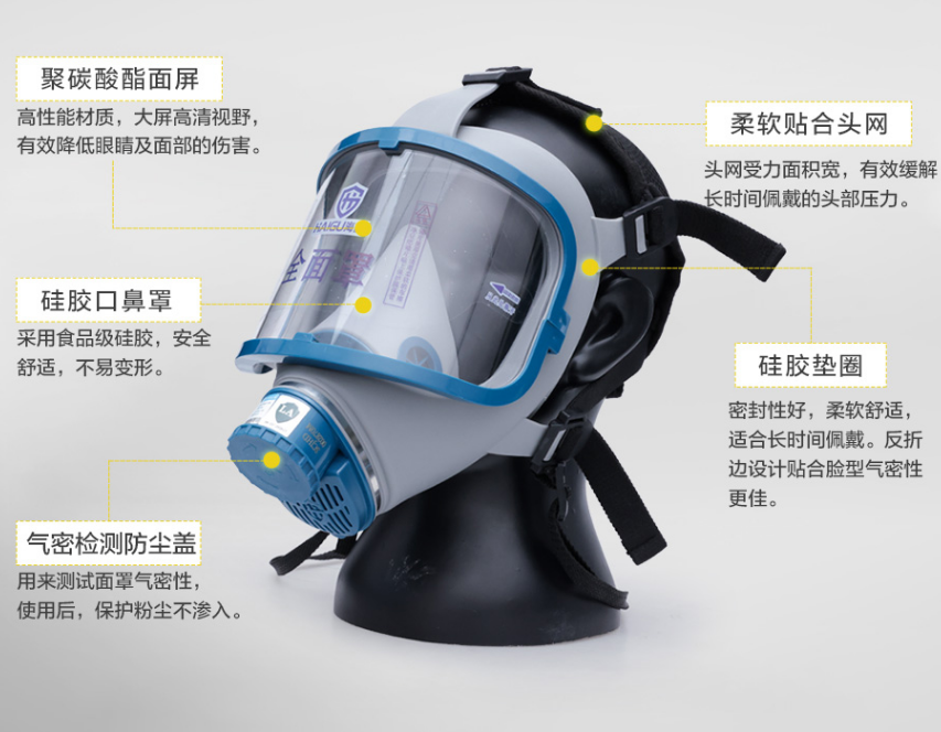 海固專利——一種帶有大視野面屏的全面罩